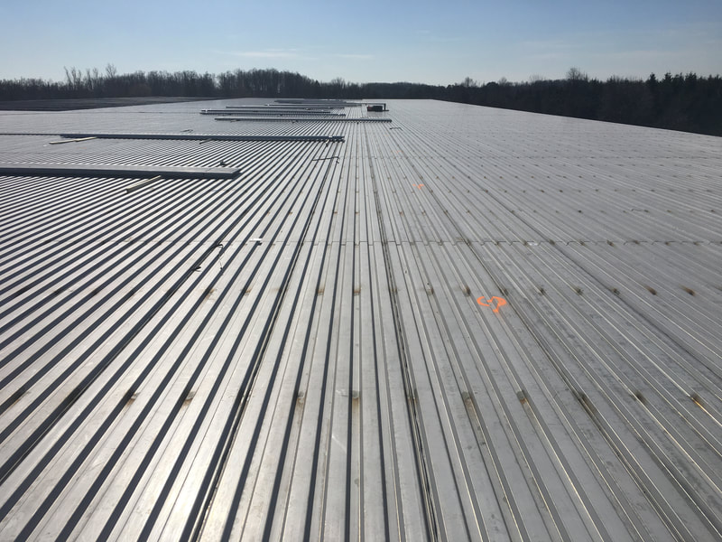 Photo of a steel roof deck