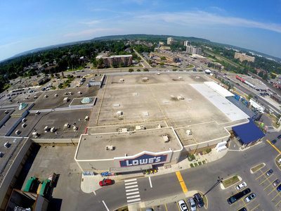 Aerial Photo of Lowes roof in Mississauga